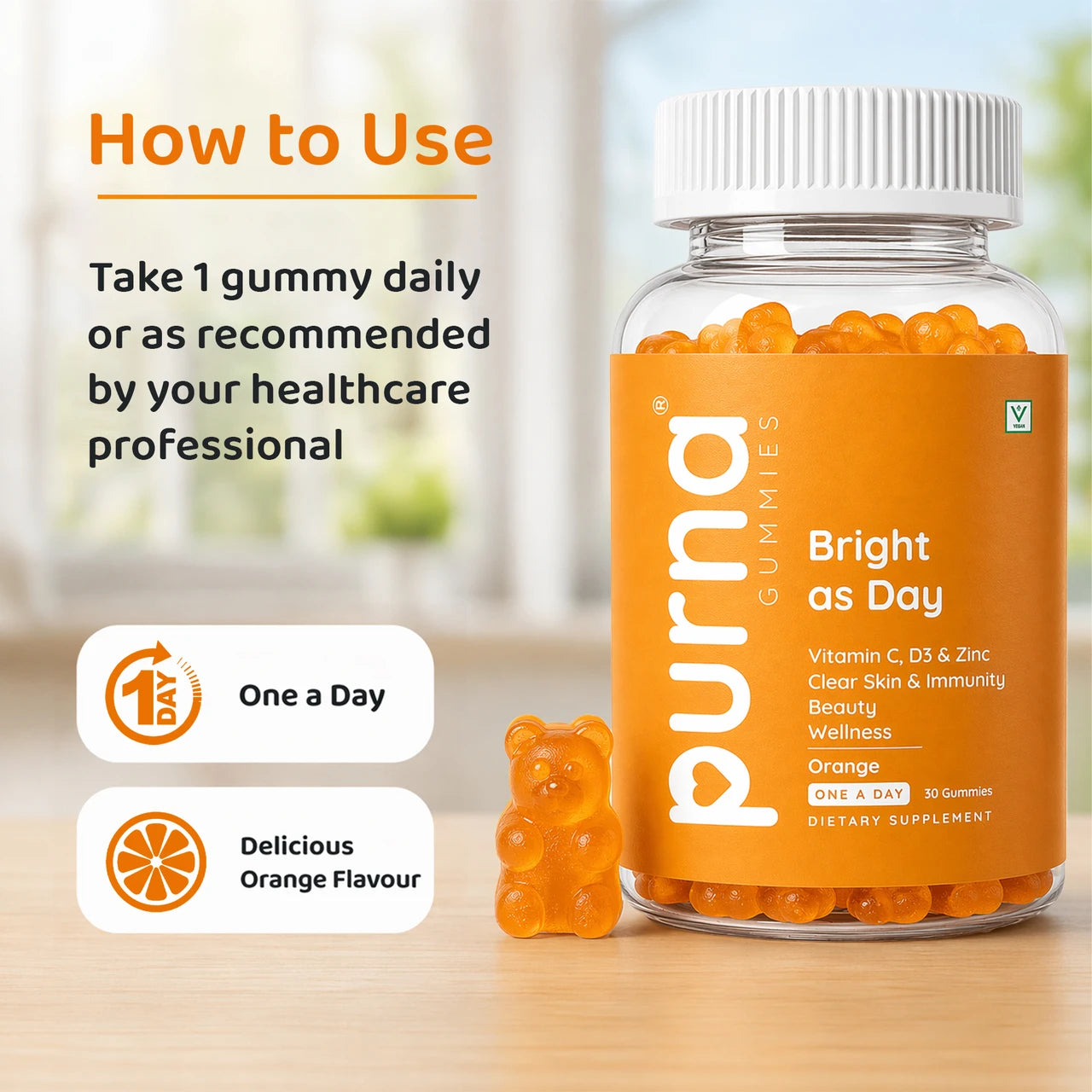 Purna gummies for adult and kids .